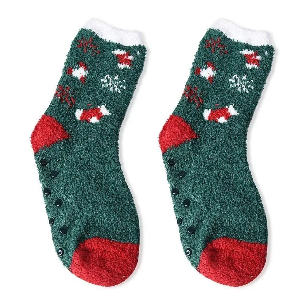 Jacquard Plush Anti-Skid Socks